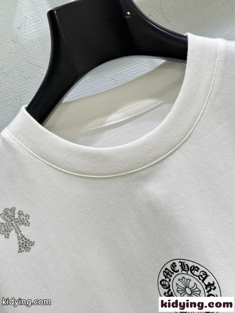 スタイリッシュ カジュアル 長袖Tシャツ クロムハーツ Tシャツ 偽物 ホワイト-2