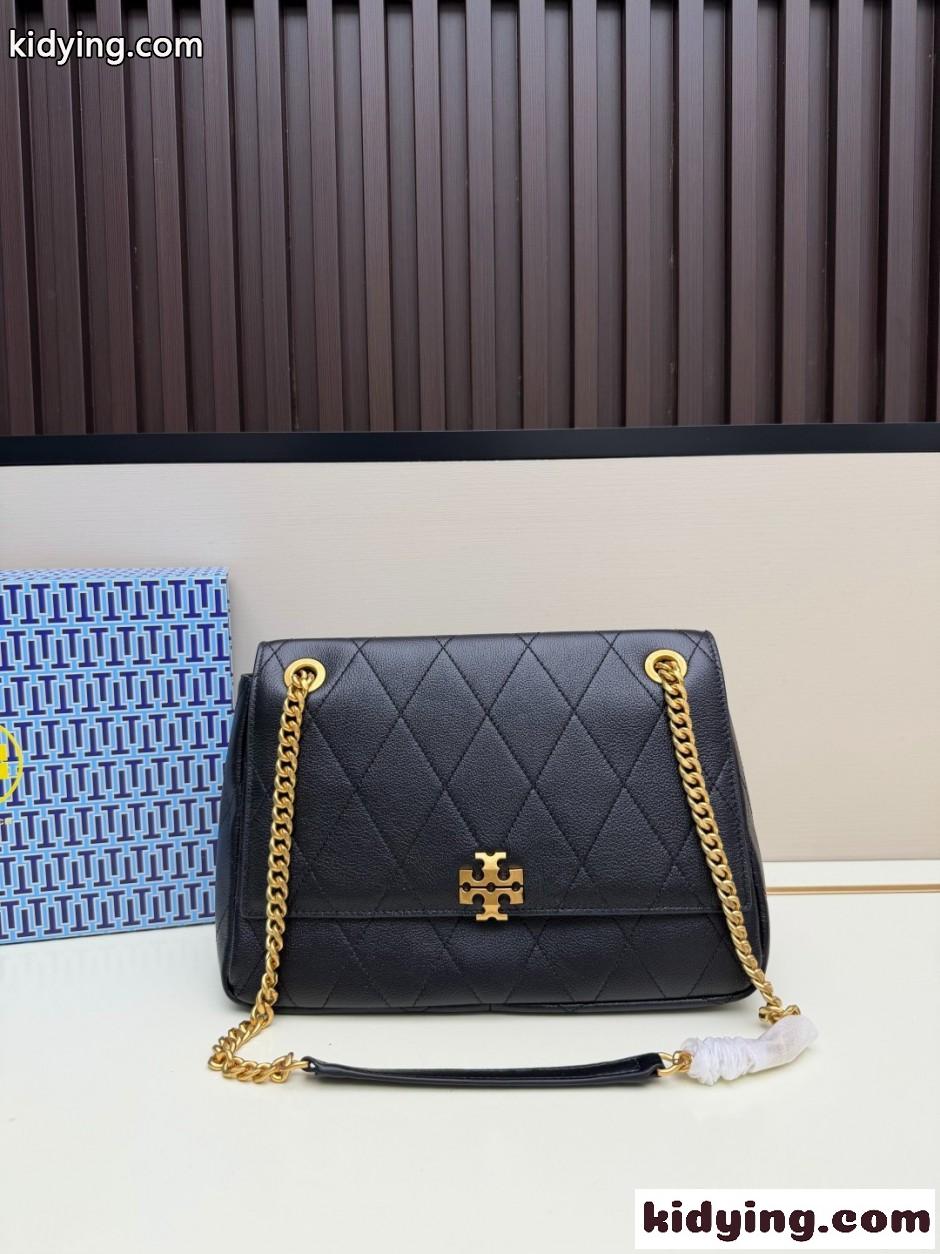 Tory Burch チャーリー キルト ショルダーバッグ トリーバーチ コピー ブラック-1