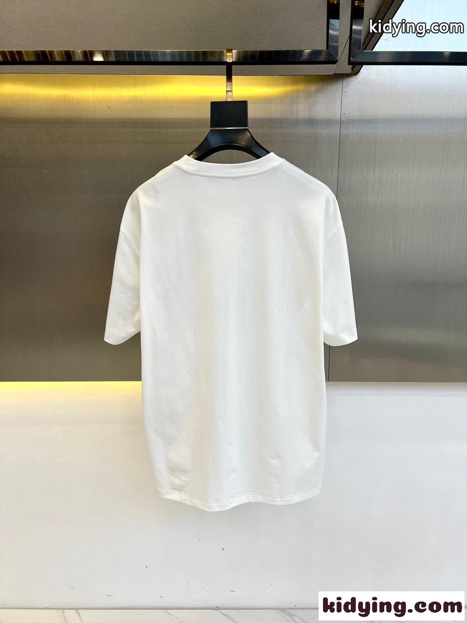 定番 着回し ロゴ入り 半袖Tシャツ クリスチャン・ディオール Tシャツ コピー クルーネック ホワイト-4