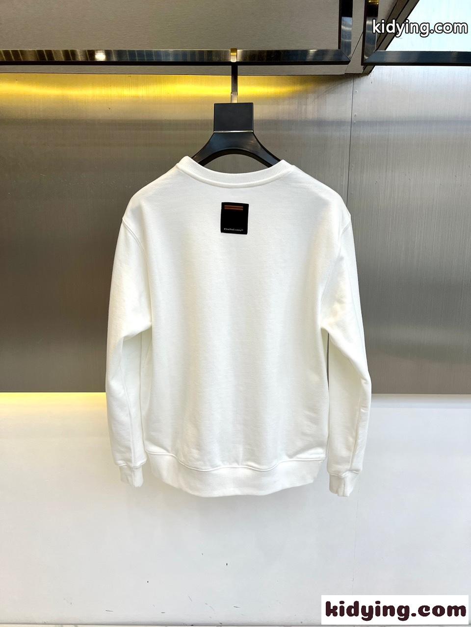 定番 合わせやすい スウェットシャツ エルメネジルド・ゼニア Tシャツ コピー ホワイト-4