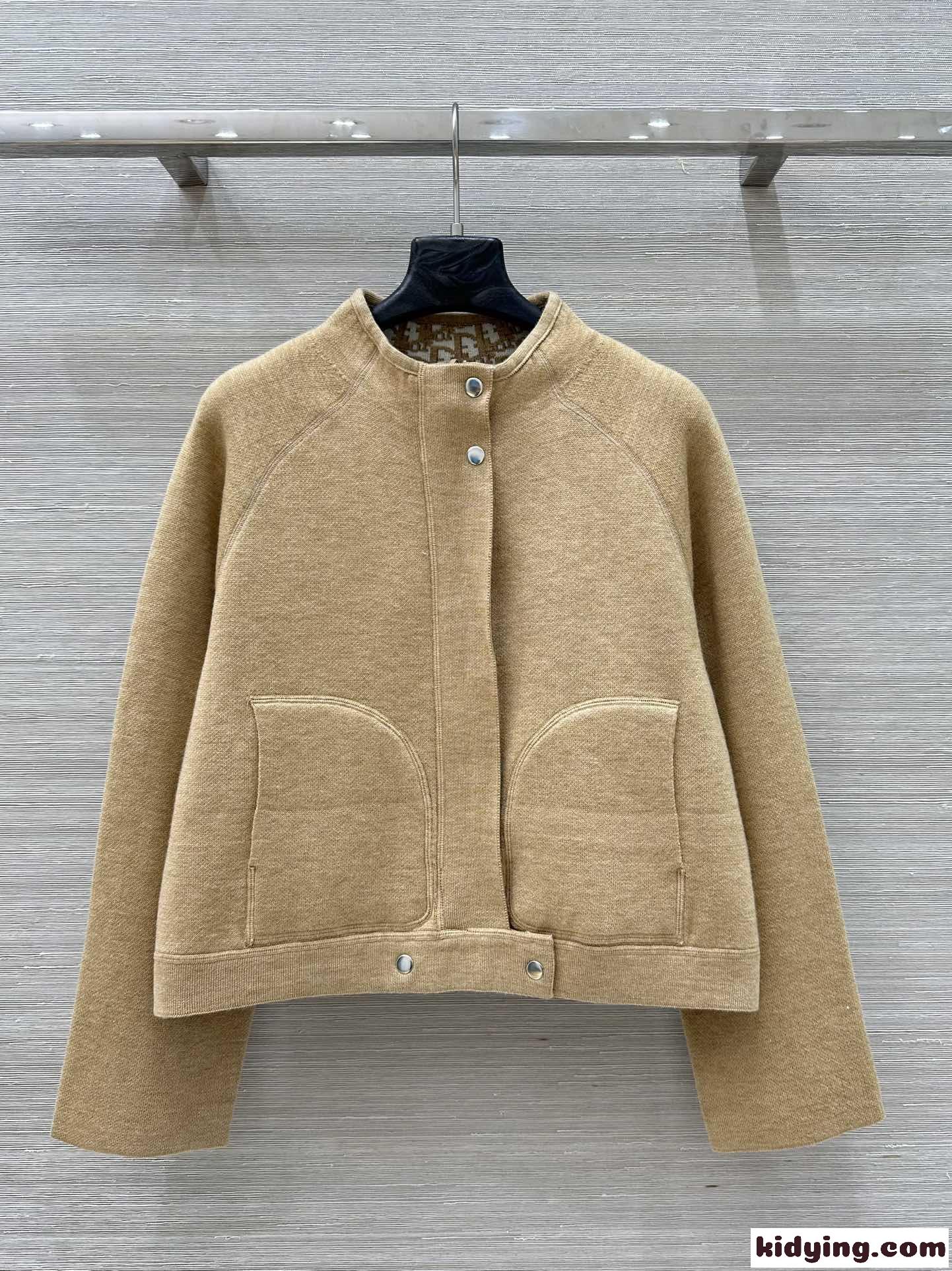 洗練された 上品 リバーシブルジャケット クリスチャン・ディオール ニット コピー ベージュ-2