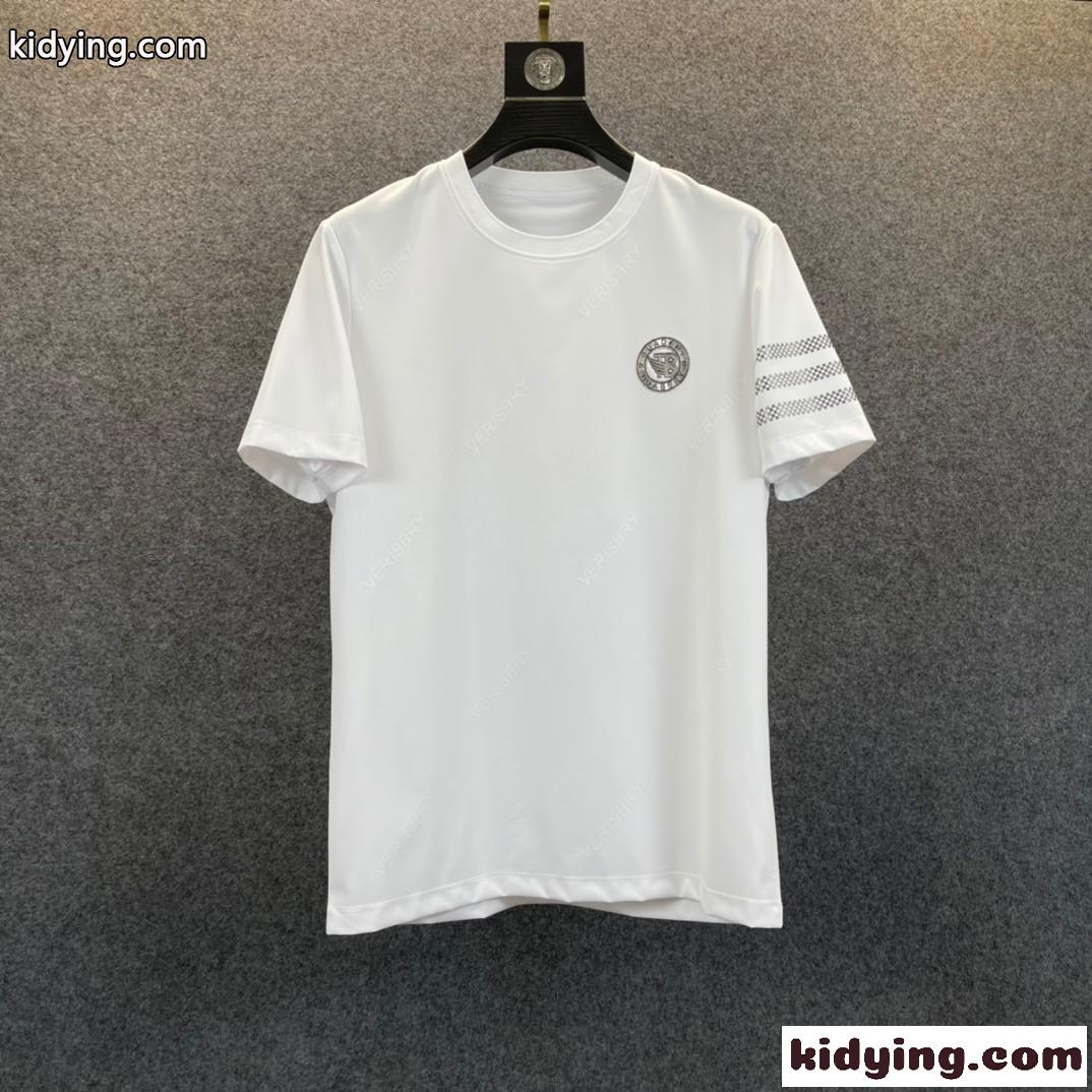 定番 カジュアル シンプル 柔らかい トムブラウン tシャツ コピー 着心地いい メンズ クルーネック 半袖 トップス-0