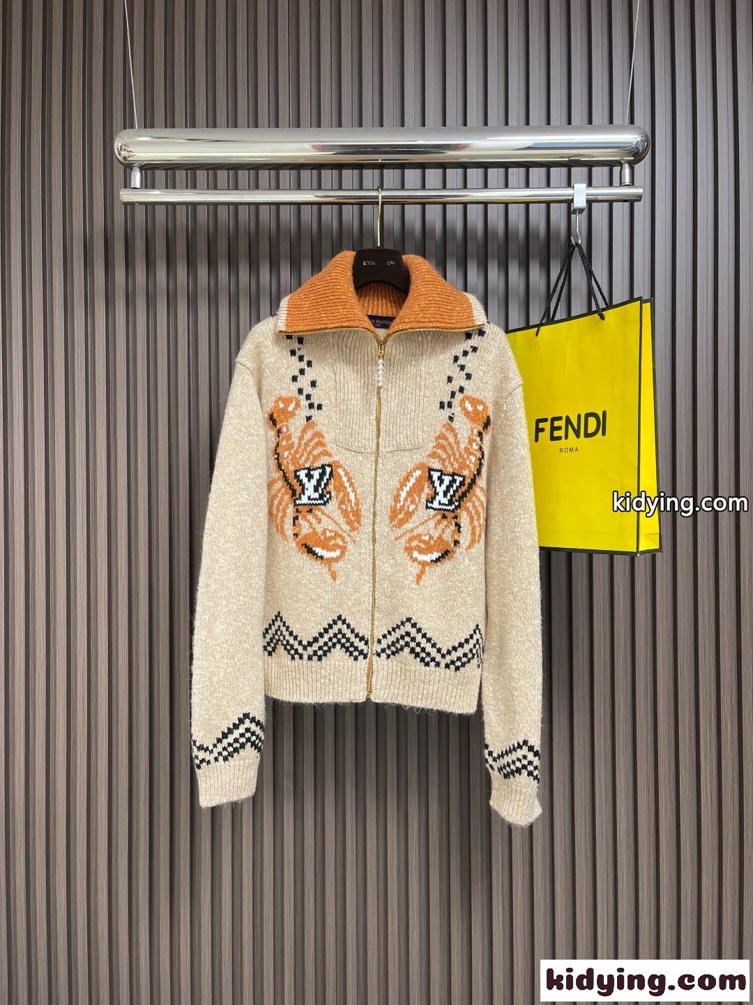 上品 カジュアル ジップニットブルゾン ルイ・ヴィトン ニット スーパーコピー-0