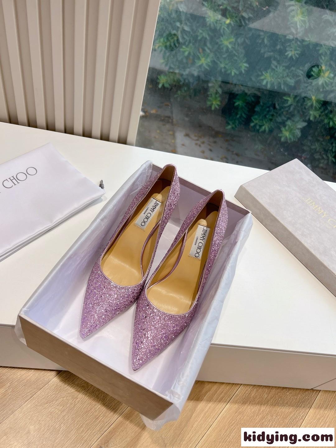 美人度アップ 人気 ピンヒールパンプス ジミーチュウ パンプス スーパーコピー パープル-2