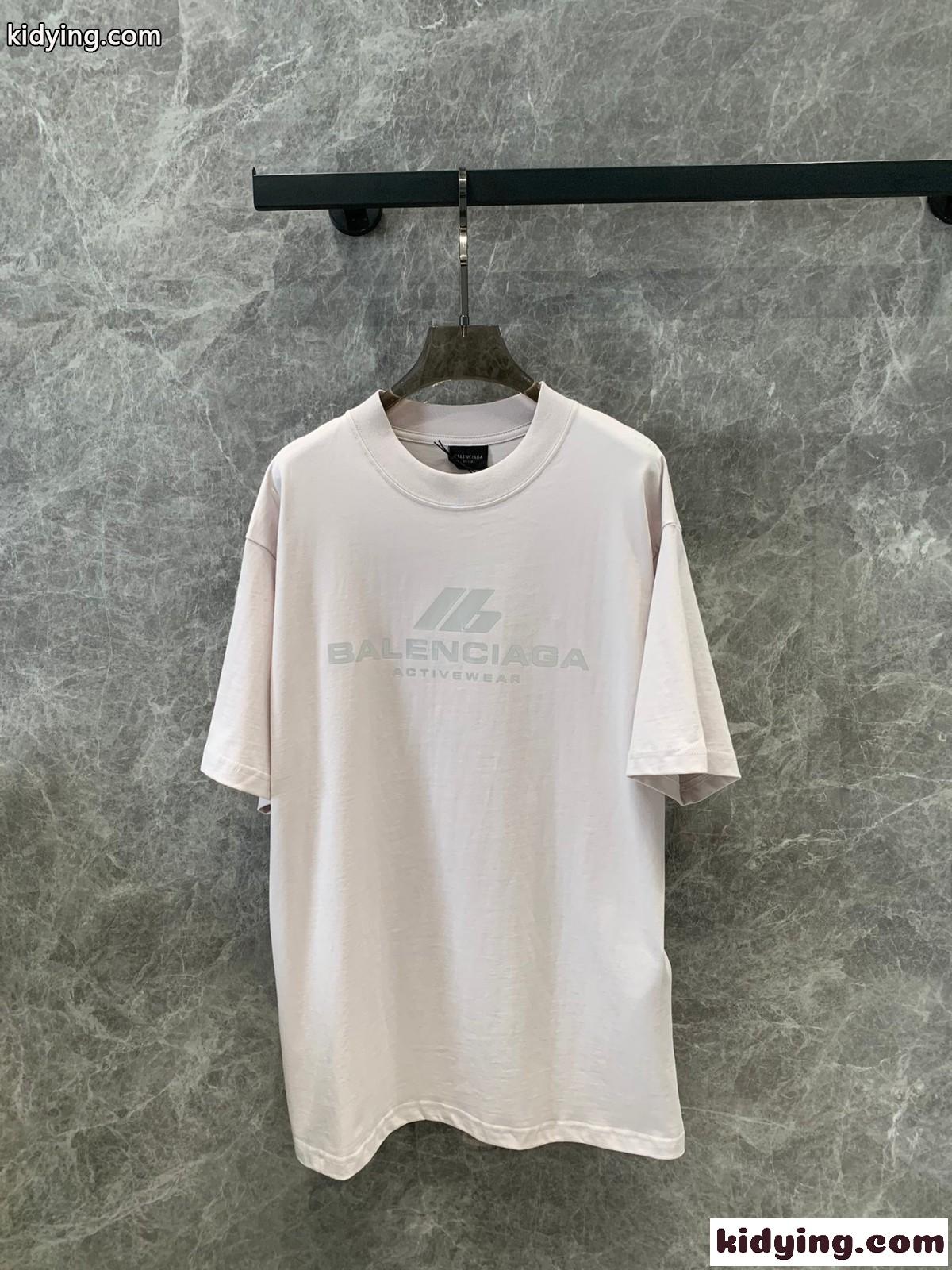 バレンシアガ 半袖Tシャツ コピー カジュアル 人気 ロゴ コットン Tシャツ ユニセックス-0
