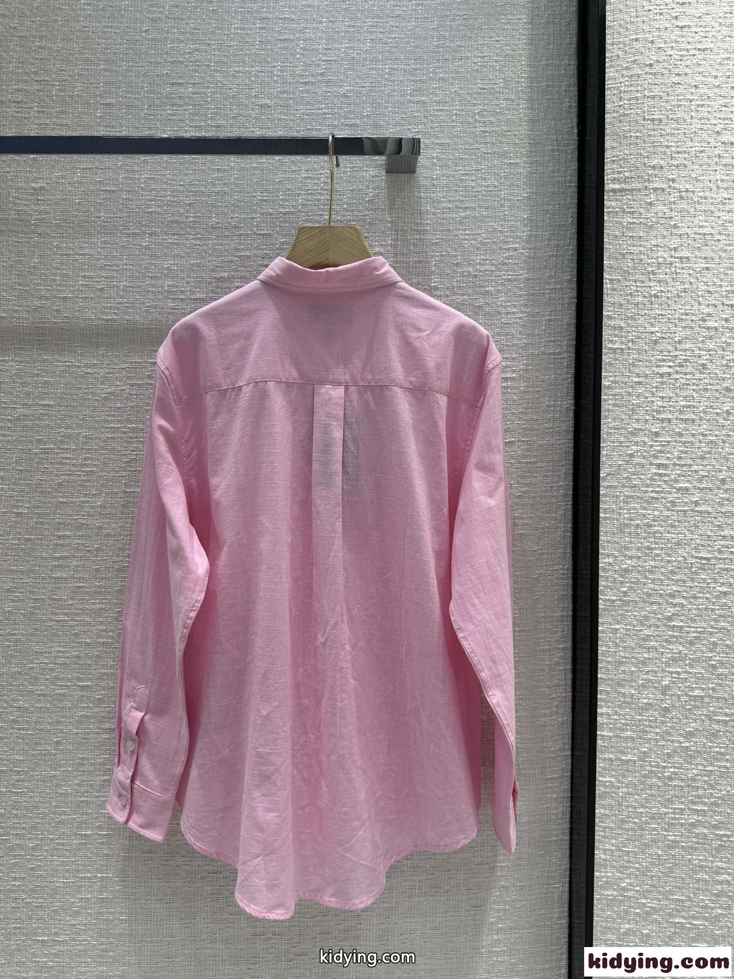 カジュアル ゆったり 刺繍入り ラルフローレン シャツ コピー ピンク-4