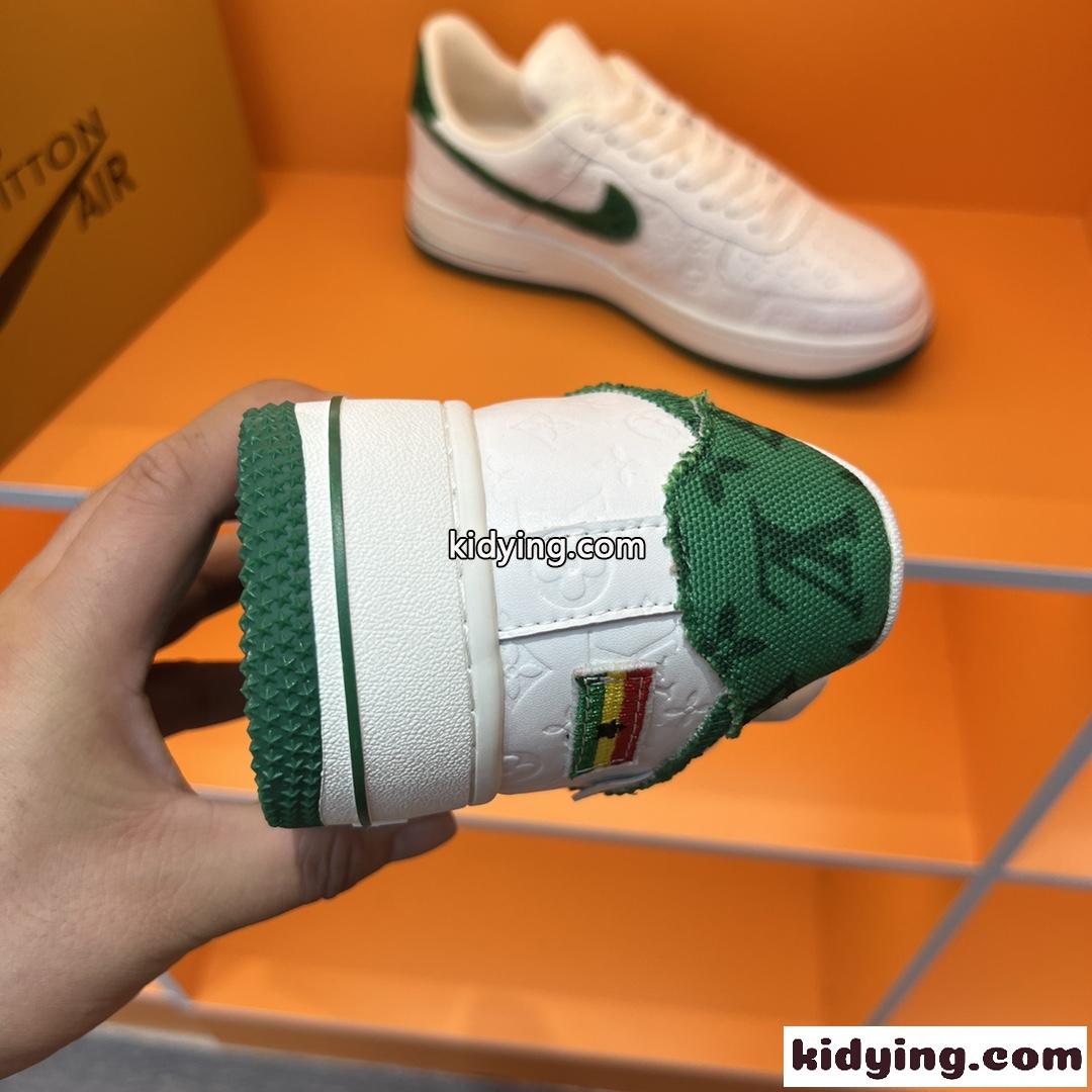 LV x OFF-WHITE x Nike おしゃれ カジュアル オフホワイト スニーカー コピー レースアップ 人気-3
