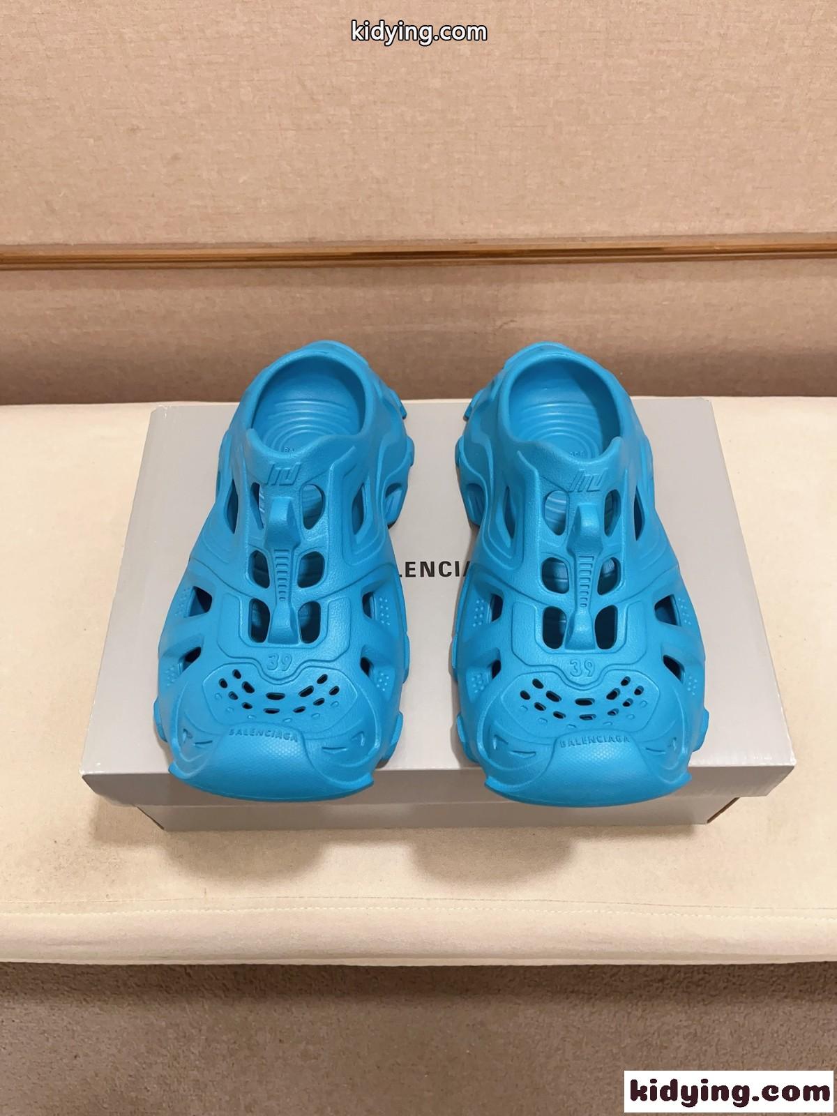 Balenciaga HD カットアウト ミュール バレンシアガ サンダル スーパーコピー ブルー-2