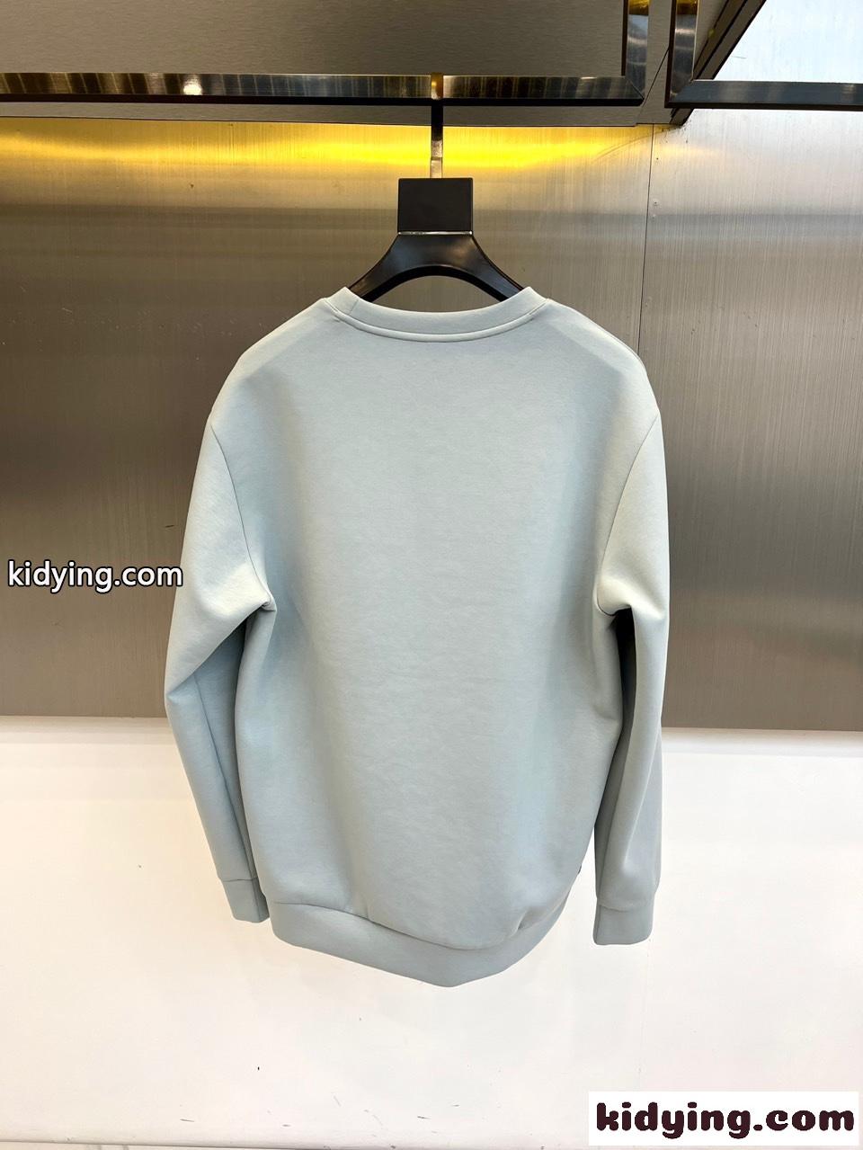 大人気 カジュアル レザーパッチ スウェットシャツ エルメス Tシャツ 偽物 クルーネック-4
