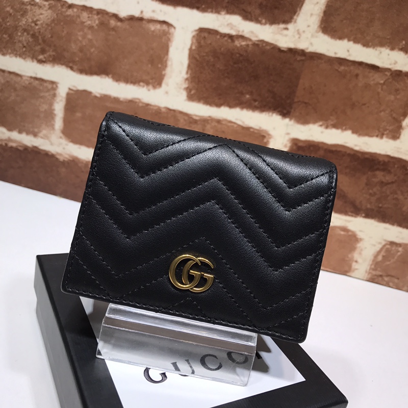 人気 定番 GGマーモント カードケース グッチ 財布 コピー 466492 ブラック-0