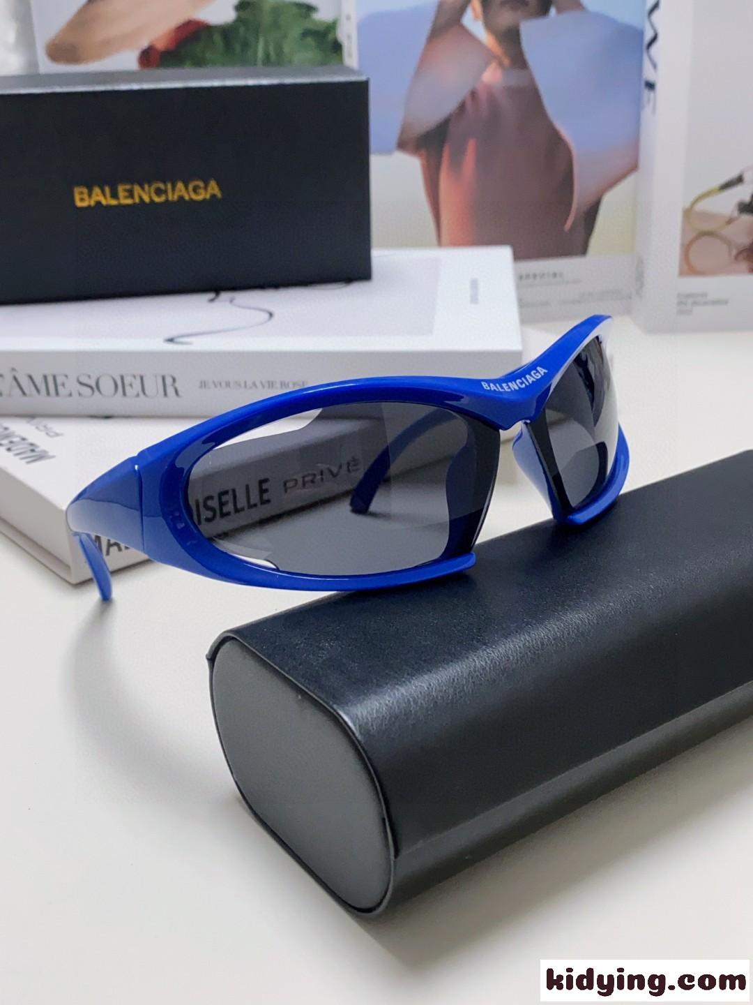 スタイリッシュ アイウェア バレンシアガ サングラス 偽物 スポーツ アウトドア ブルー-4