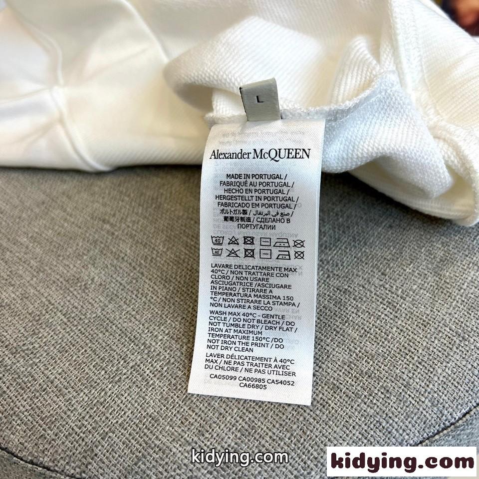 定番 カジュアル ロゴ入り スウェットシャツ アレキサンダー・マックイーン Tシャツ コピー ホワイト-4