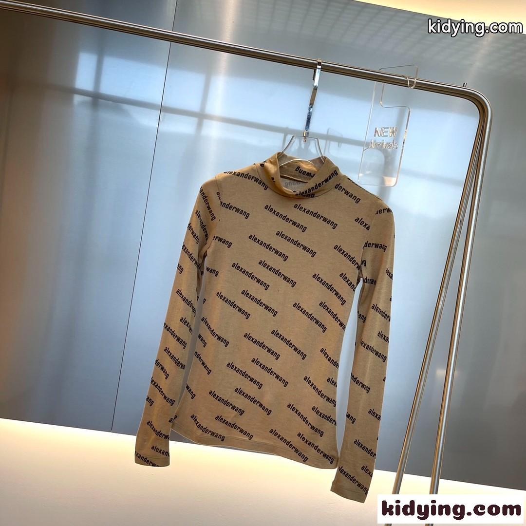 ファッション 合わせやすい 気質アップ ロゴ ウール 長袖 アレキサンダーワング Tシャツ コピー レディース トップス-0
