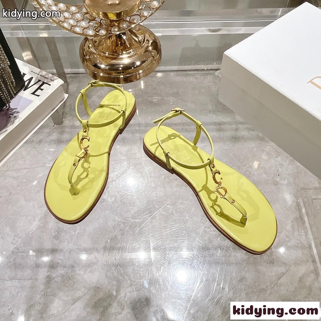 Dioriviera Cest Dior ビーチサンダル クリスチャン・ディオール サンダル コピー イエロー-1