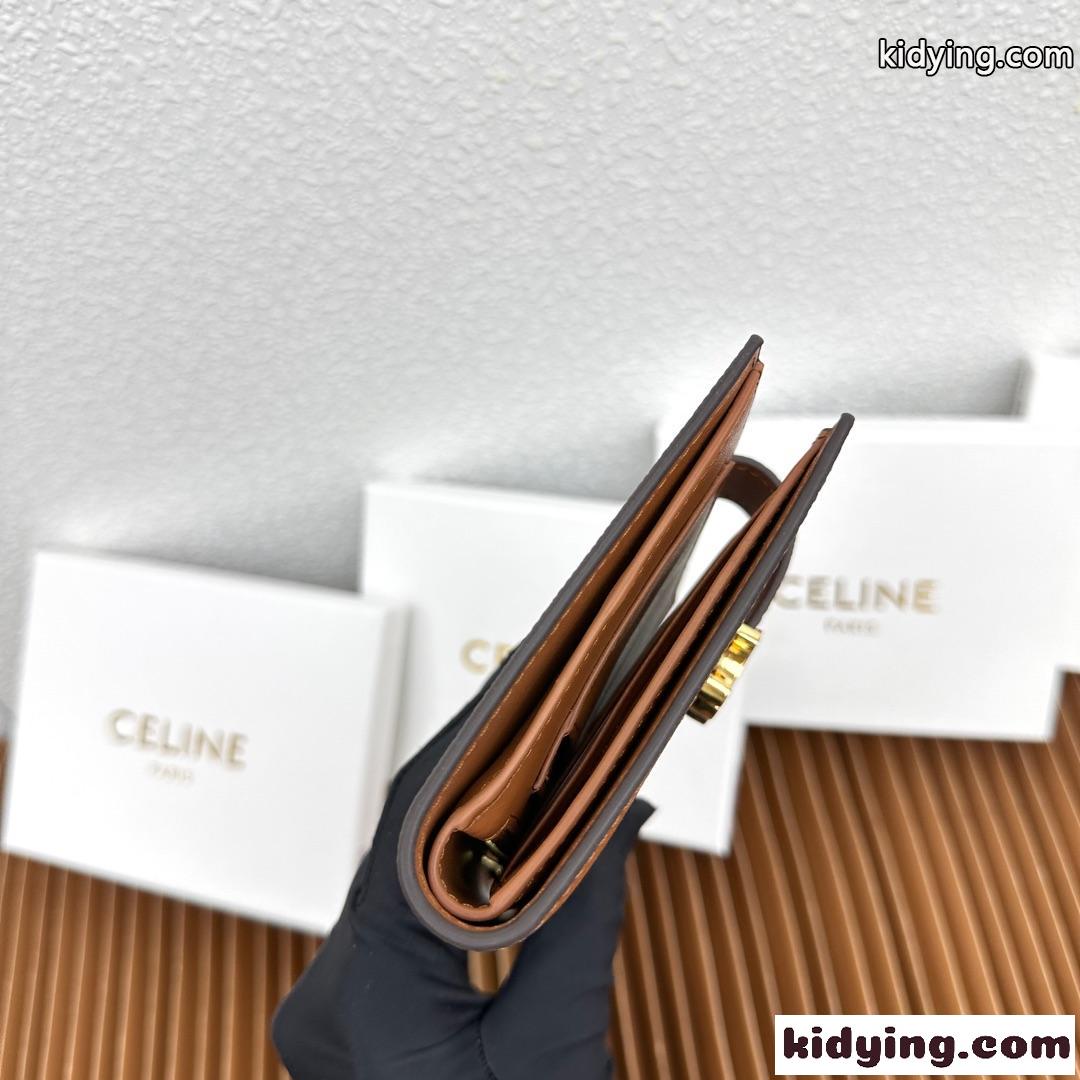 ミディアムウォレット CELINE ヴィクトワール セリーヌ 財布 コピー ブラウン-5
