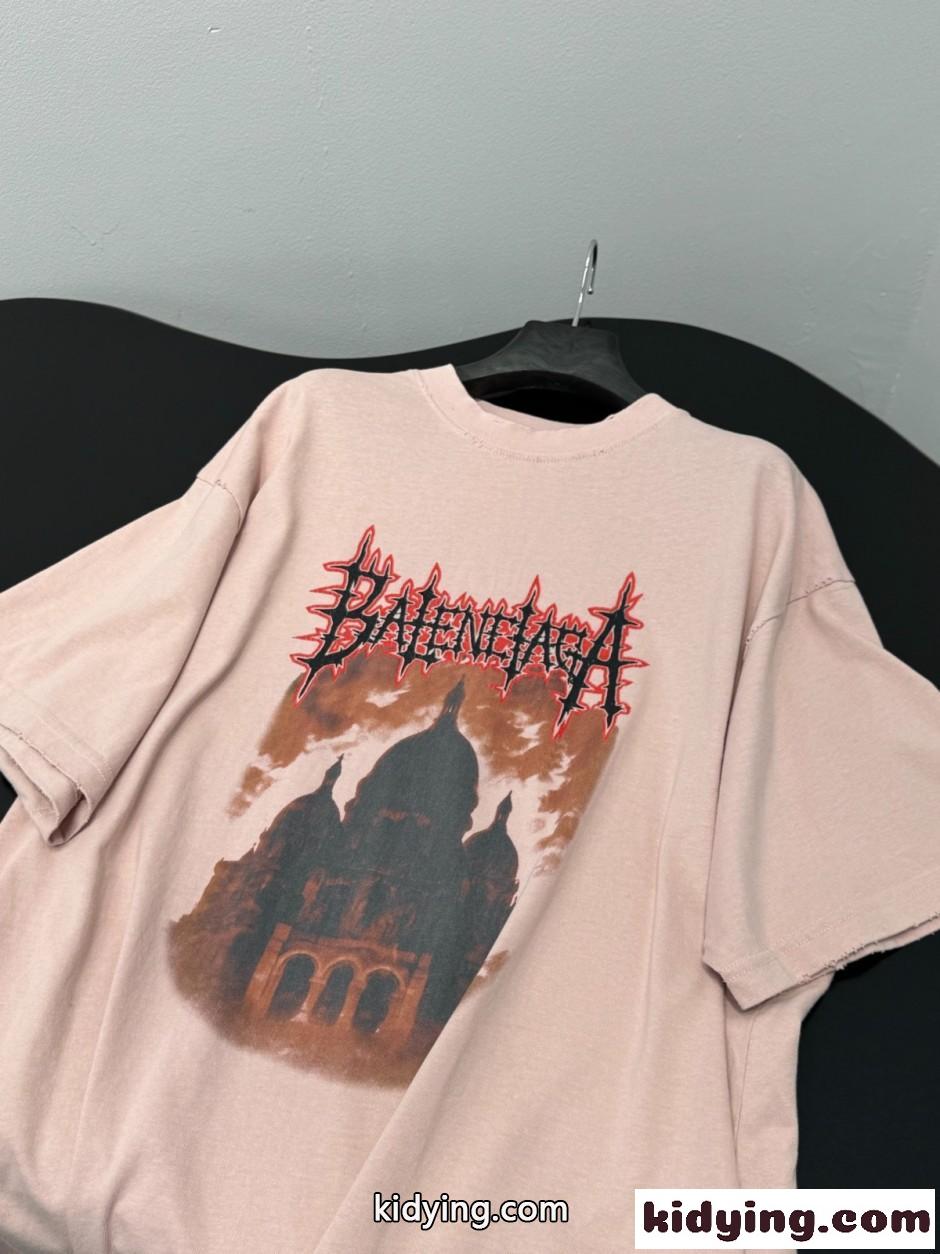 バレンシアガ Tシャツ 偽物 ユニセックス スタイリッシュ オーバーサイズ 半袖Tシャツ-2