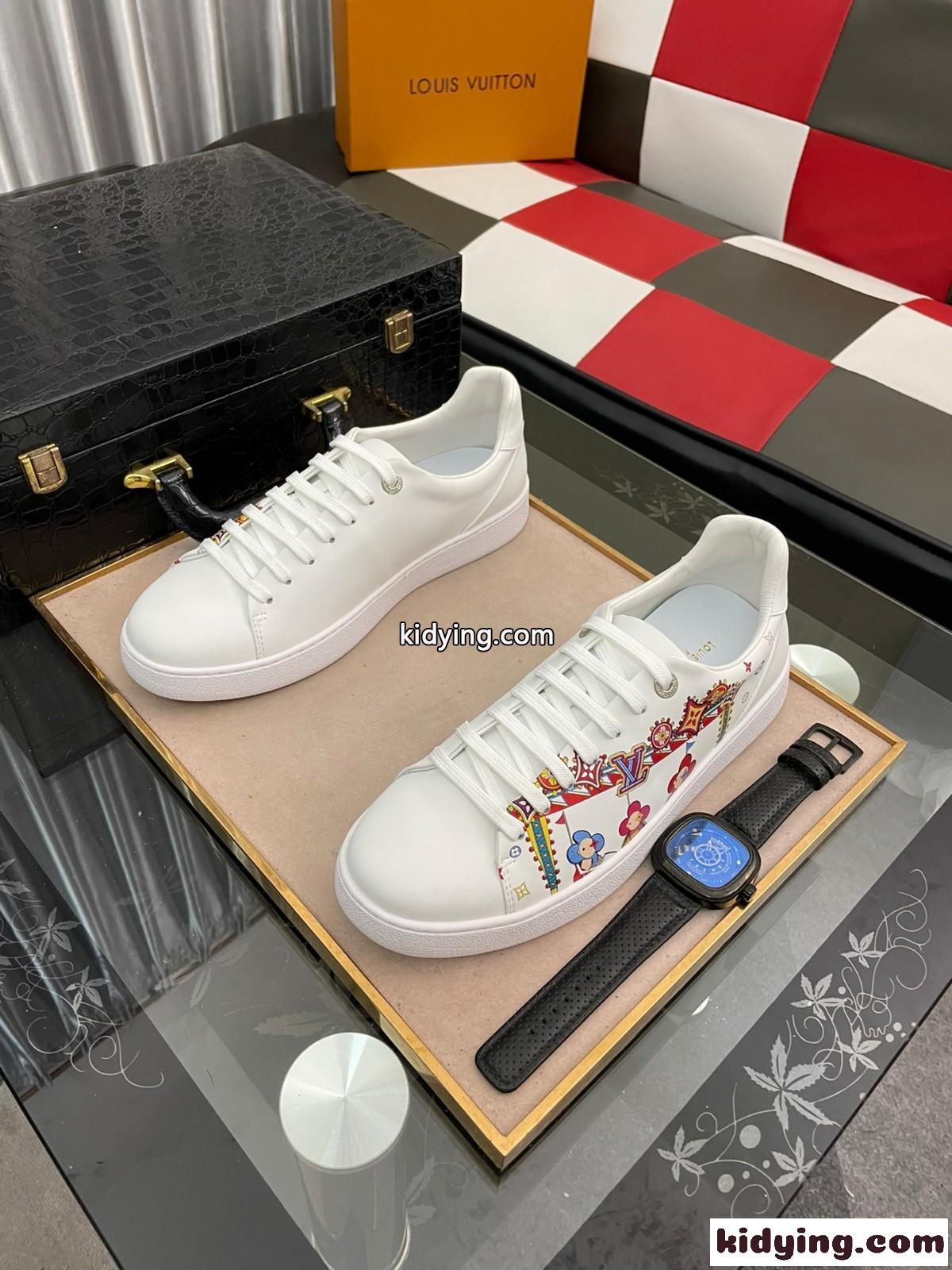 ベーシック ローカット カジュアル おしゃれ ルイ・ヴィトン スニーカー コピー メンズ 定番 人気 靴 プリント 可愛い-2