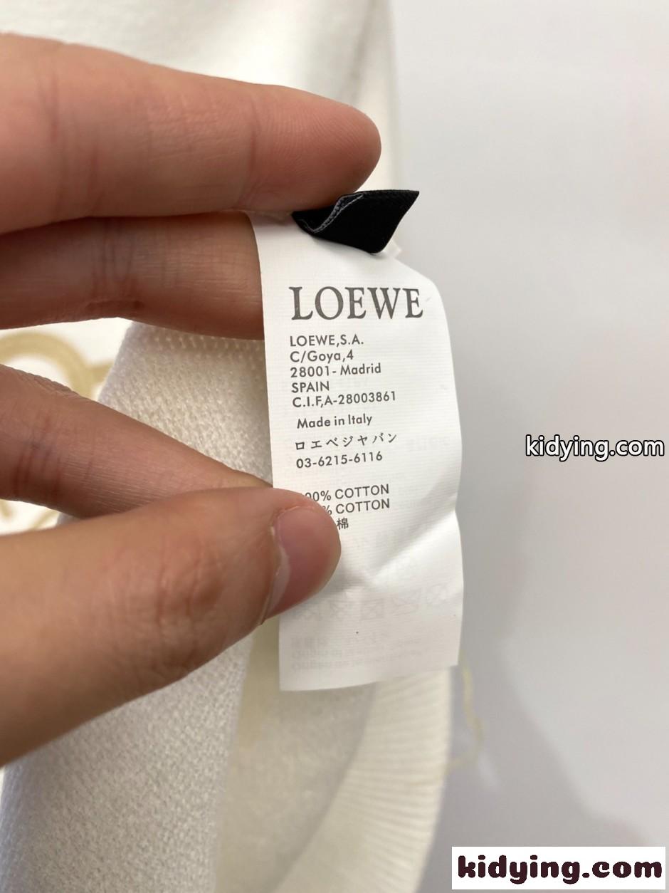 ロエベ セーター 偽物 シンプル おしゃれ ロゴ入り クルーネック プルオーバー-3