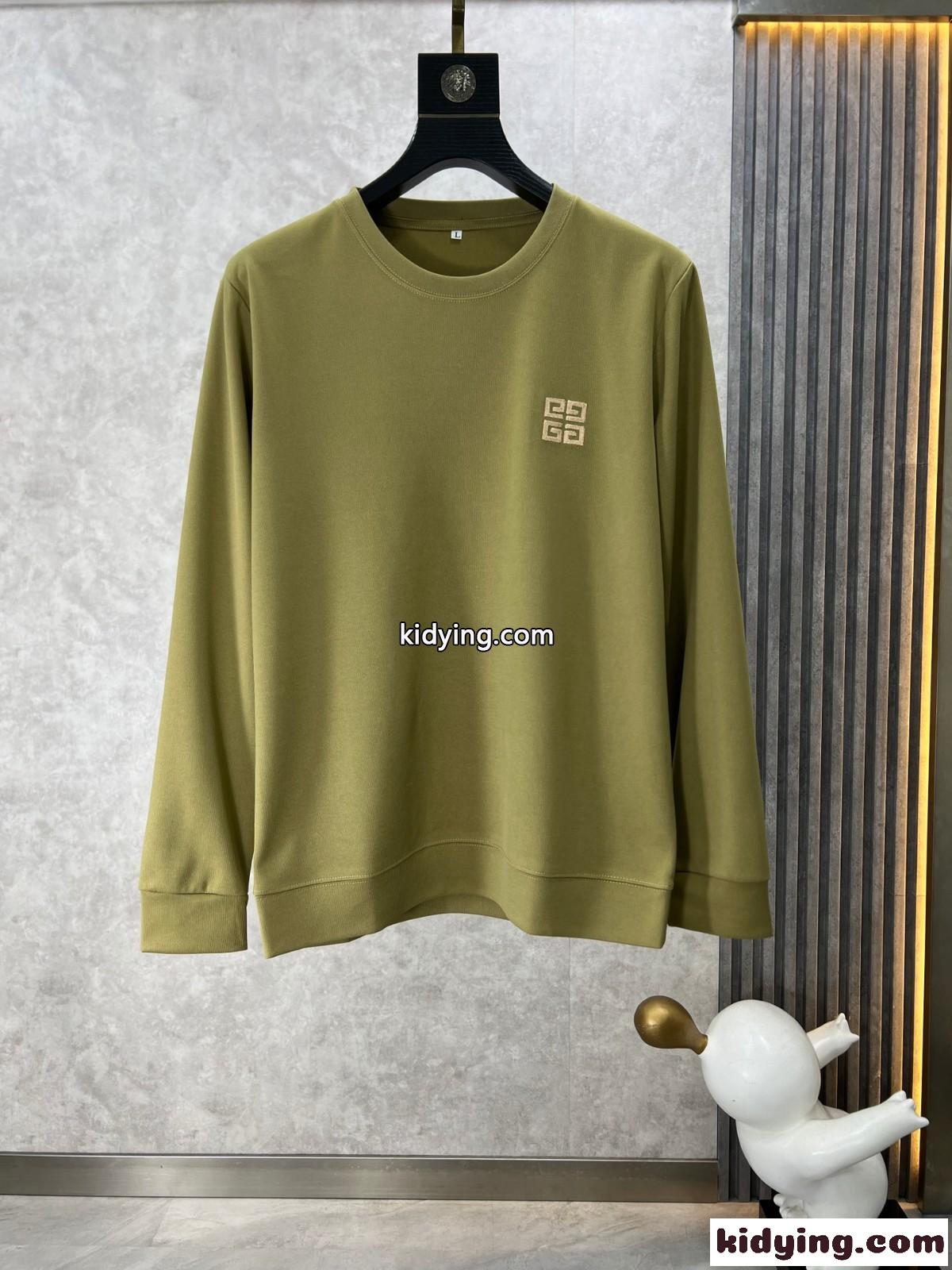 クルーネック 4G スウェットシャツ ジバンシィ Tシャツ コピー 長袖Tシャツ カーキ-0