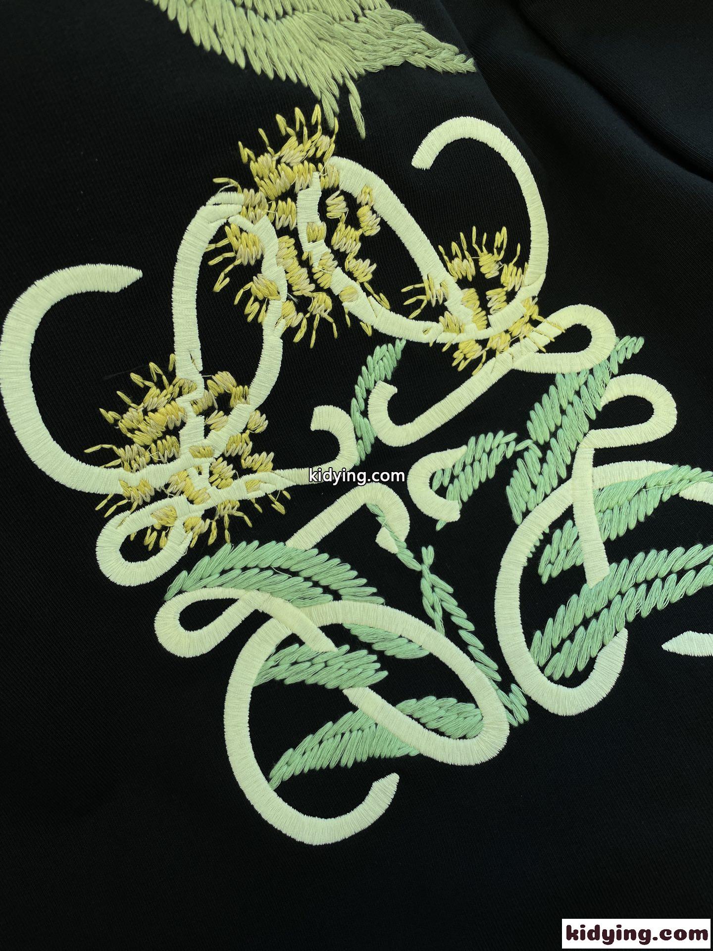 ロゴ 刺繍 ロエベ パーカー コピー ラウンドネック プルオーバー スウェットシャツ トレーナー-2