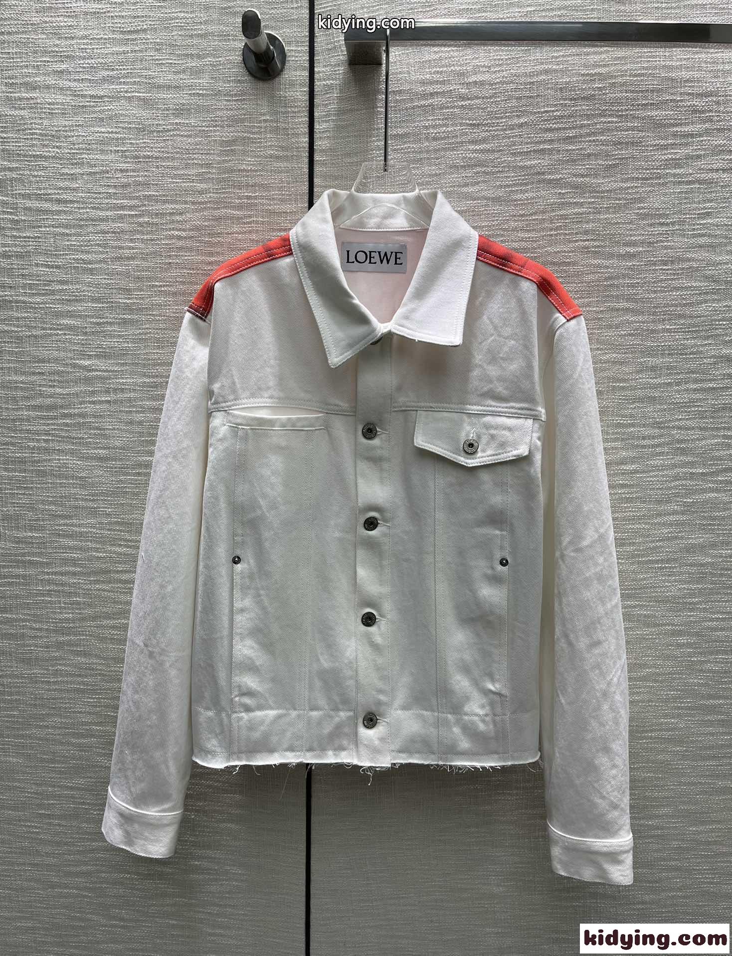 目を引く 個性的 プリント デニム アウター ロエベ ジャケット コピー レディース ファッション 長袖-0