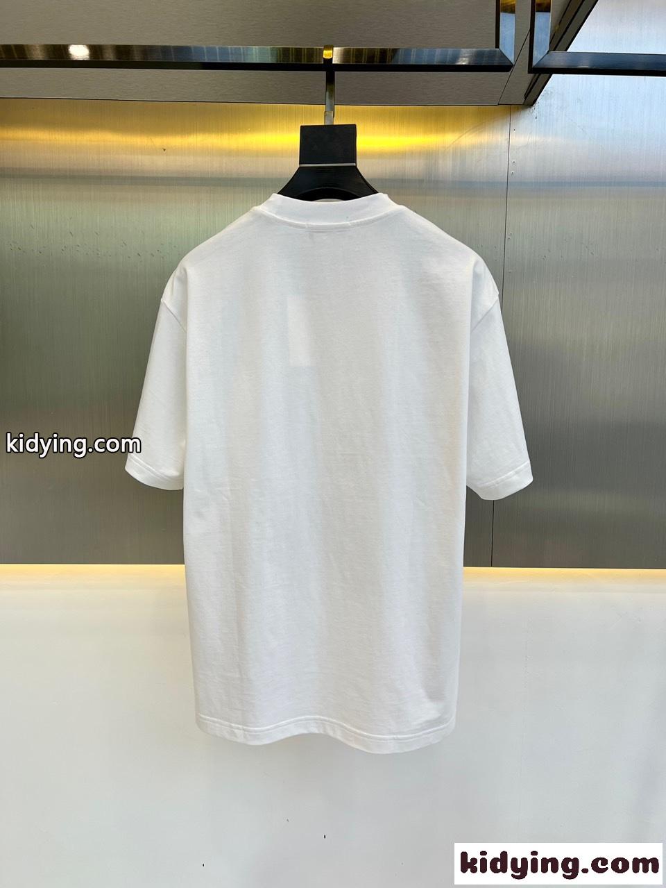 ユニセックス アトリエプリント 半袖Tシャツ アレキサンダー・マックイーン Tシャツ コピー ホワイト-3
