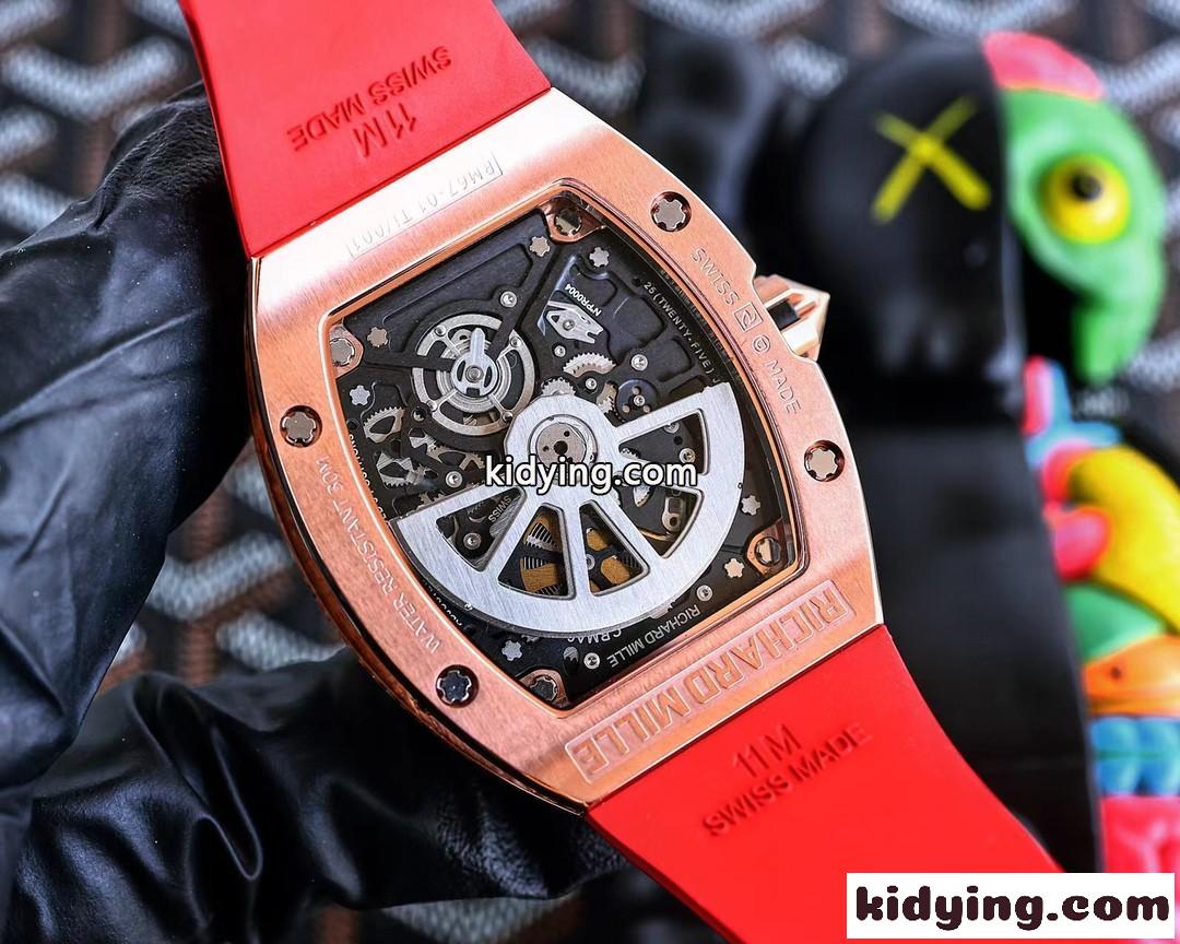 おしゃれ スケルトン 自動巻き 時計 リシャール・ミル RM067 コピー 41mm-3