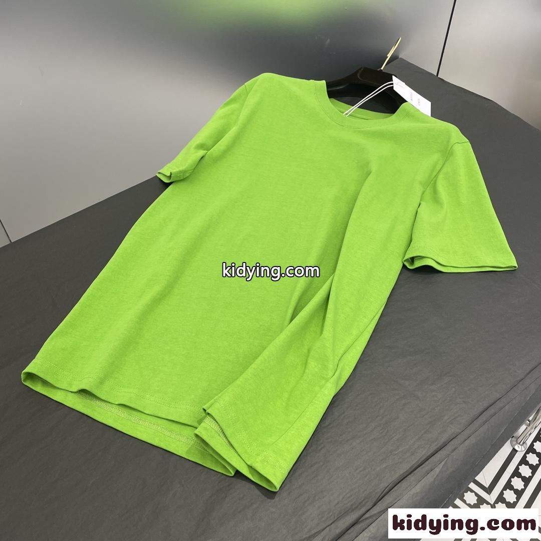シンプル カジュアル 無地 ゆったり ボッテガ・ヴェネタ Tシャツ コピー 半袖 コットン トップス-3