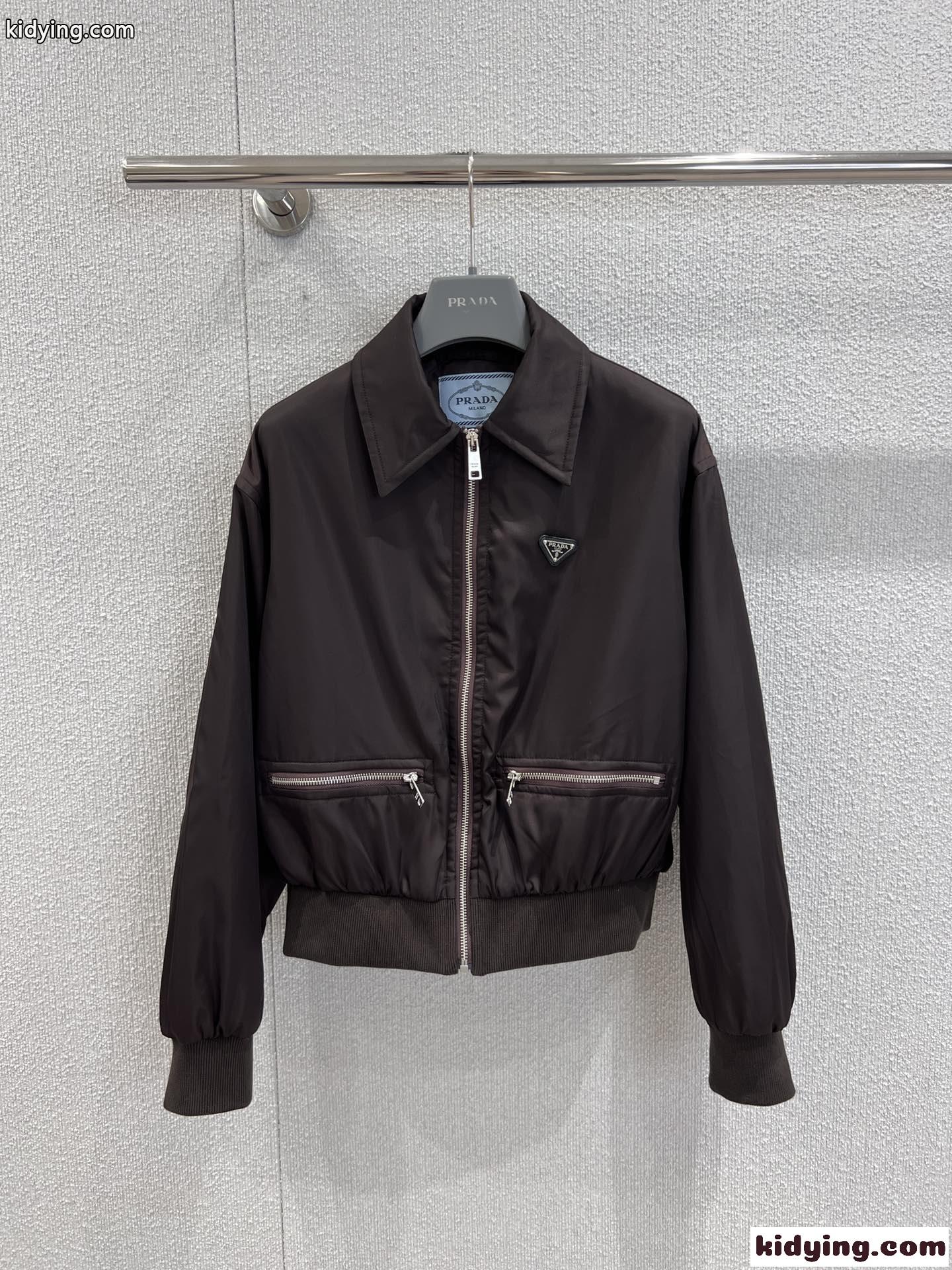 洗練された モダン ショートブルゾン プラダ ジャケット 偽物 レディース-2