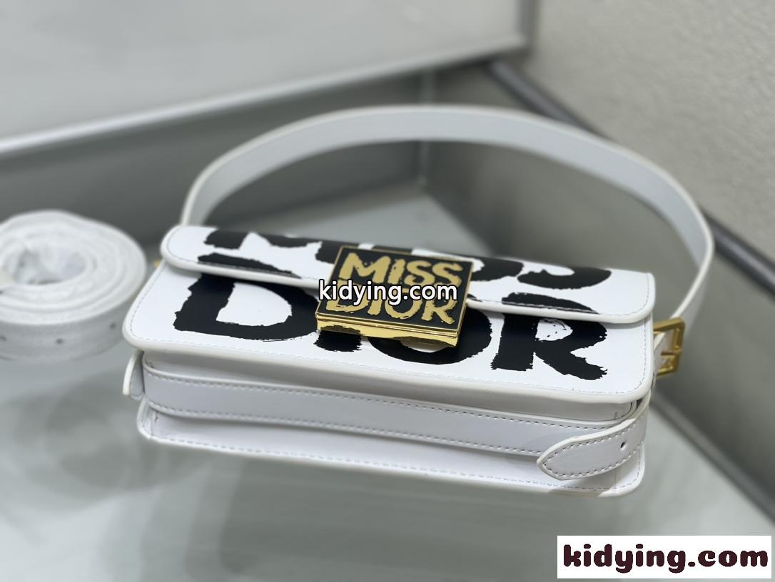 クリスチャン・ディオール バッグ コピー Miss Dior フラップバッグ ホワイト-3