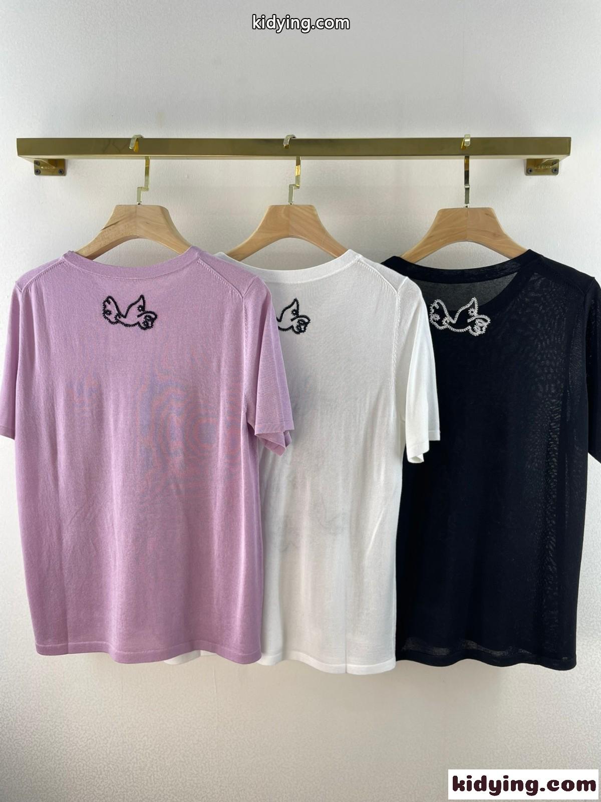 3色あり レディース 可愛い ゆったり クルーネック シャネル tシャツ コピー 半袖 カジュアル カットソー-0