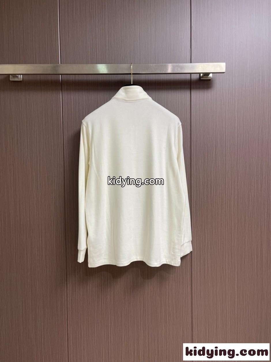 エルメネジルド・ゼニア Tシャツ 偽物 大人 洗練された ハーフジップトップス-1