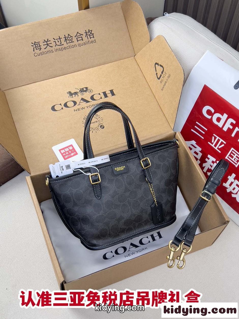 シグネチャー柄 2WAY コーチ バッグ スーパーコピー 定番 カジュアル ミニ トートバッグ-0