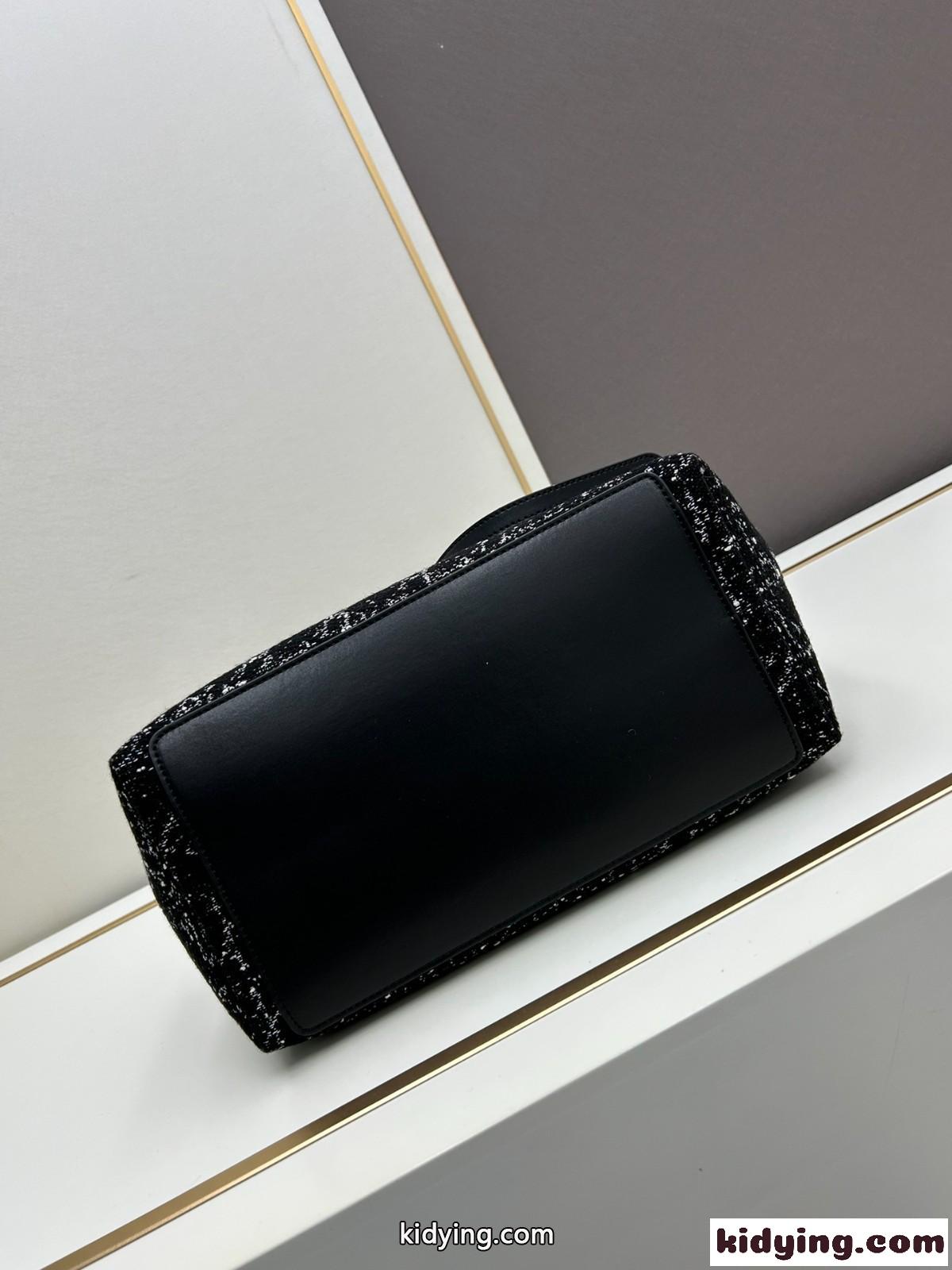 カナージュ ツイード Dior Toujours バッグ ミディアム クリスチャン・ディオール バッグ コピー ブラック-2