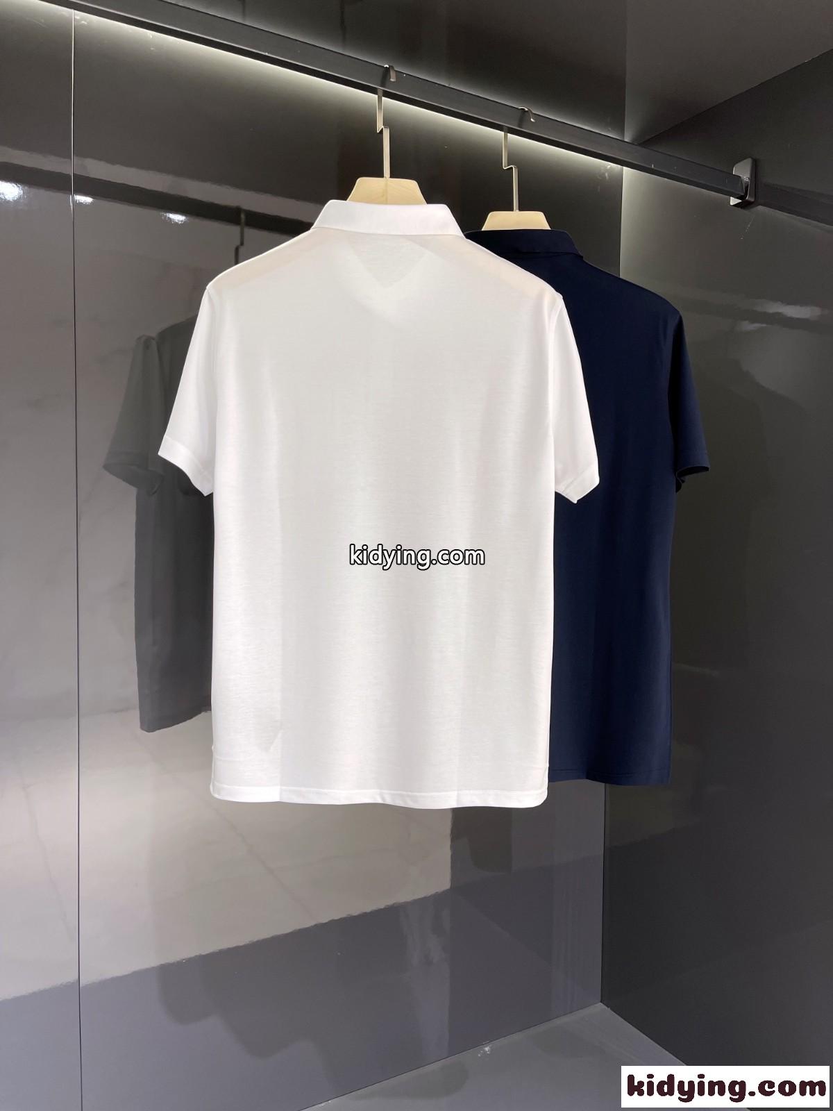 上品 エレガント カジュアル エルメネジルド・ゼニア 半袖tシャツ コピー コットン メンズ ポロシャツ-3