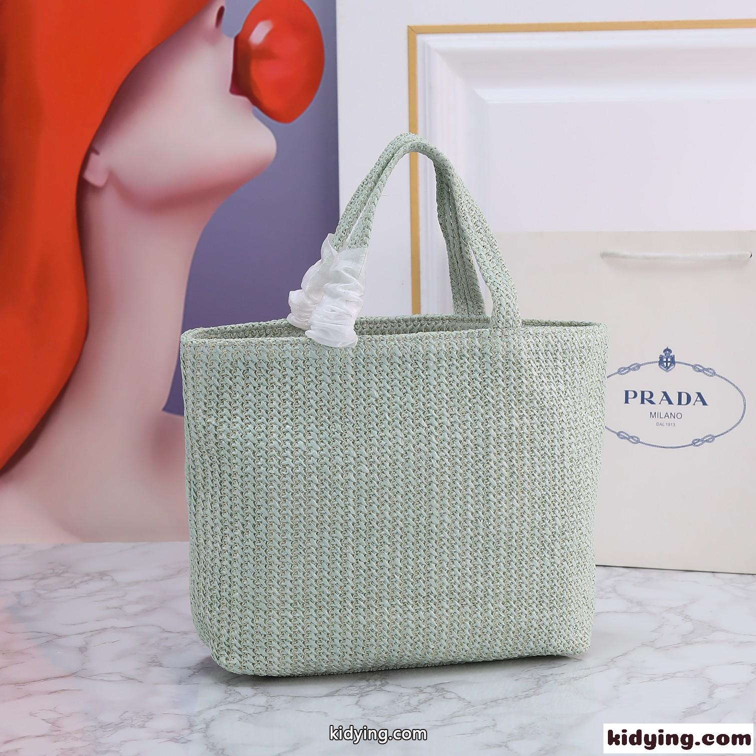 プラダ バッグ コピー レディース 夏らしい 可愛い クロシェ トートバッグ-2
