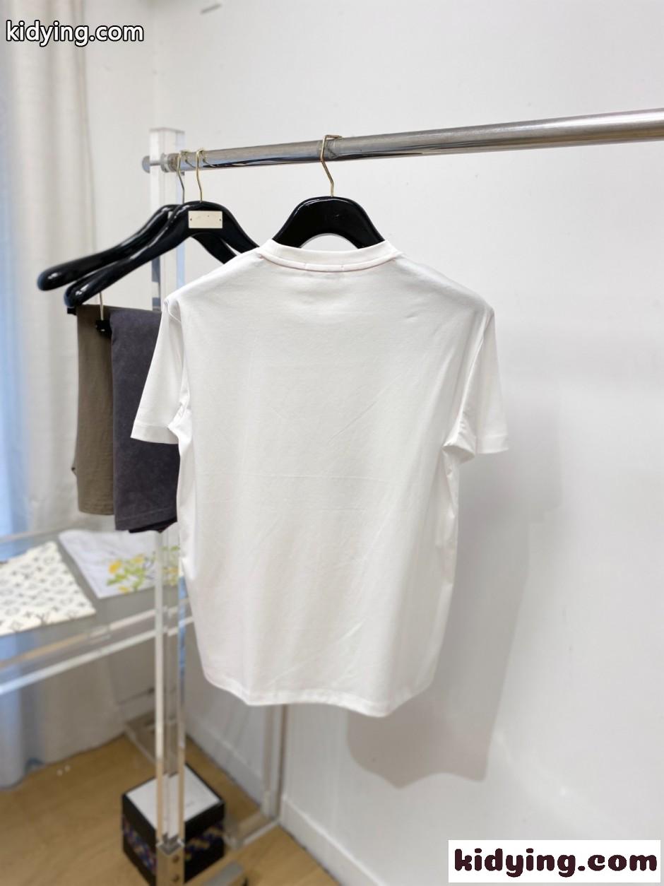 カジュアル 洗練された クルーネック エルメス Tシャツ 偽物 ホワイト-4