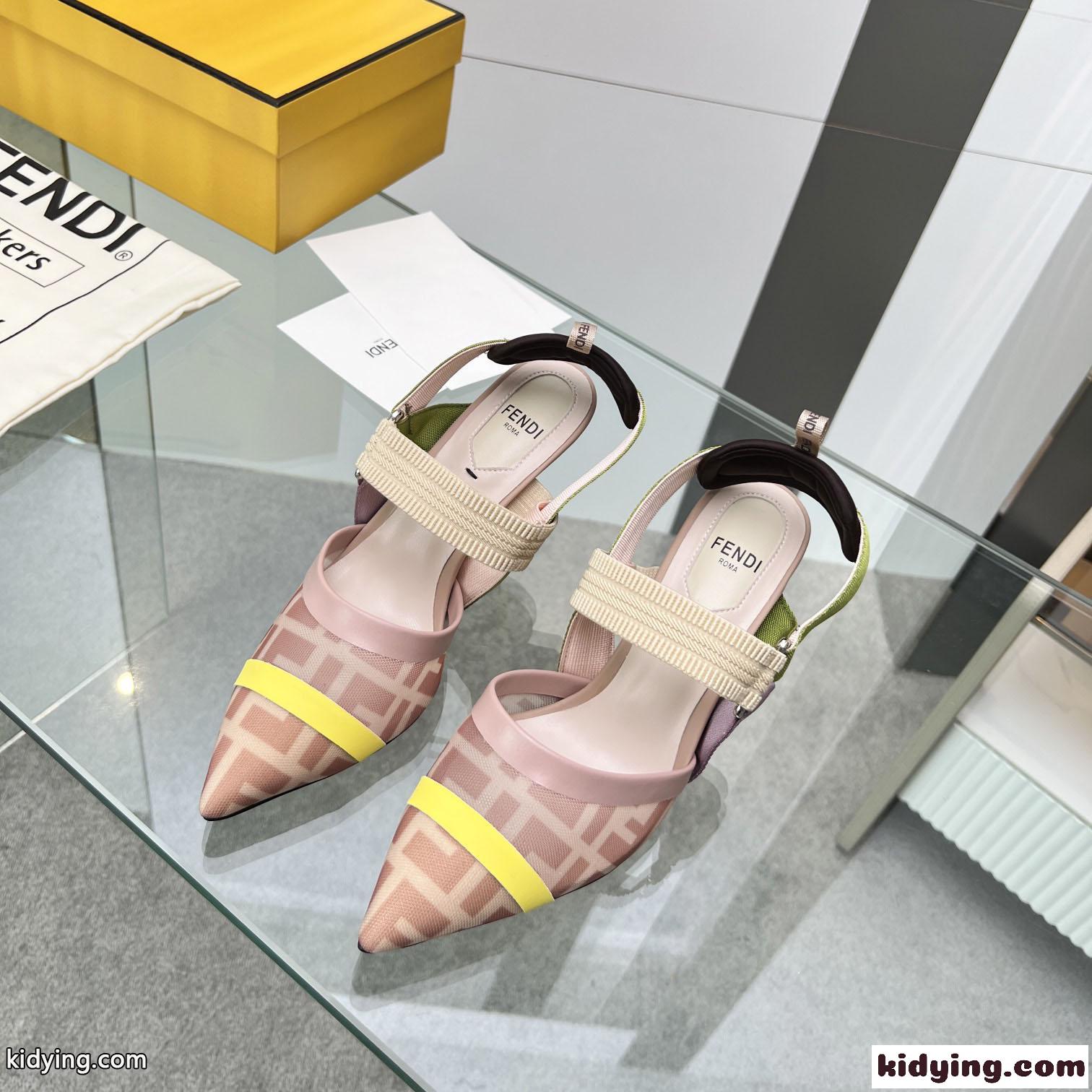 女性らしい ハイヒール スリングバックパンプス フェンディ サンダル コピー レディース-2