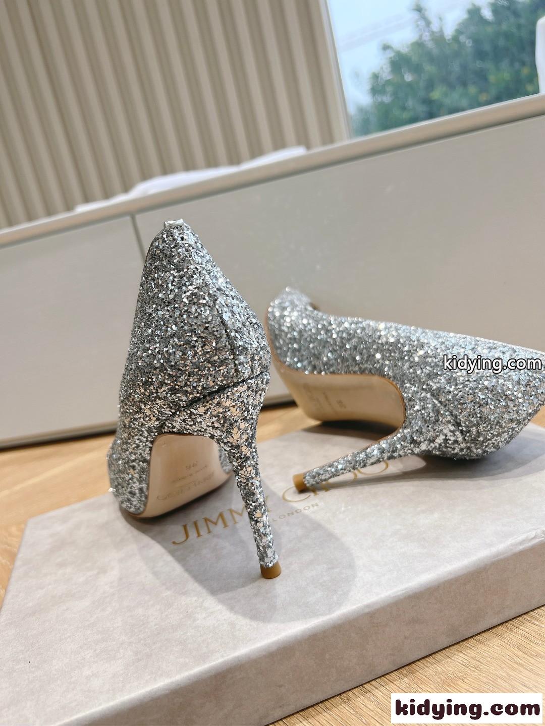 美人度アップ 人気 ピンヒールパンプス ジミーチュウ パンプス スーパーコピー シルバー-1