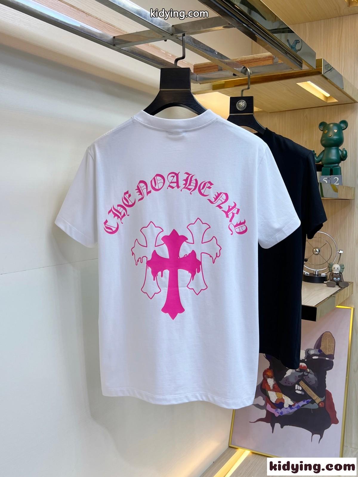 シンプル カジュアル プリント クルーネック クロムハーツ Tシャツ コピー 半袖-4
