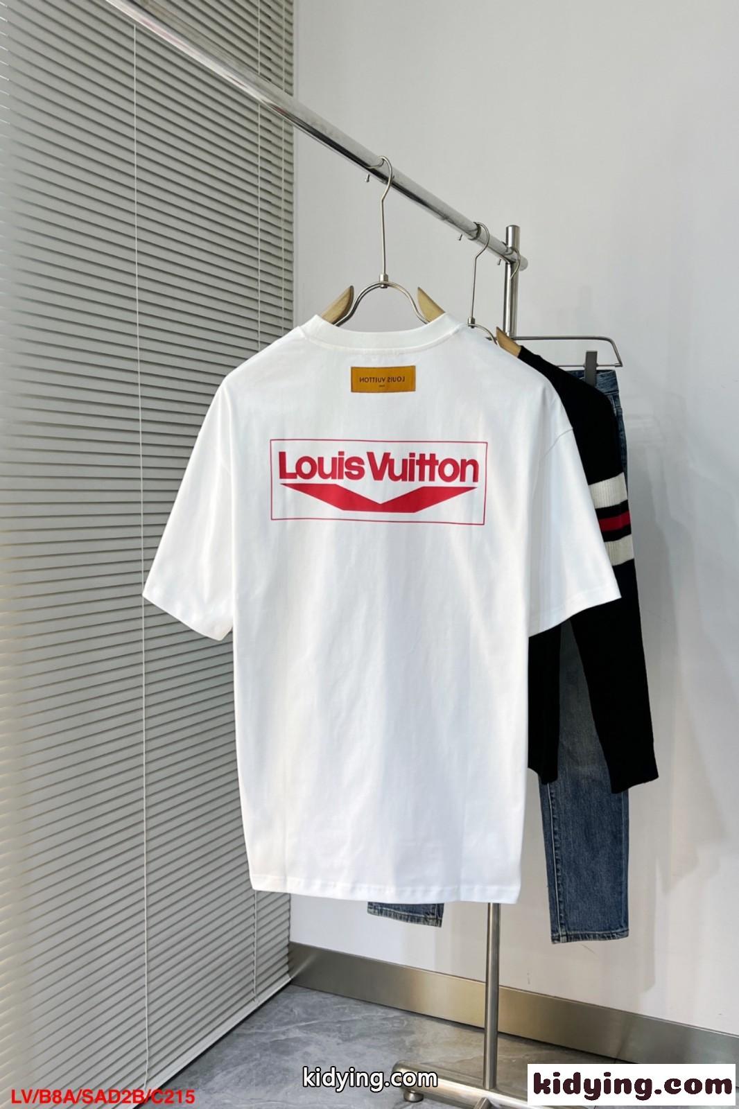 ショートスリーブコットンTシャツ ルイ・ヴィトン Tシャツ 偽物-0