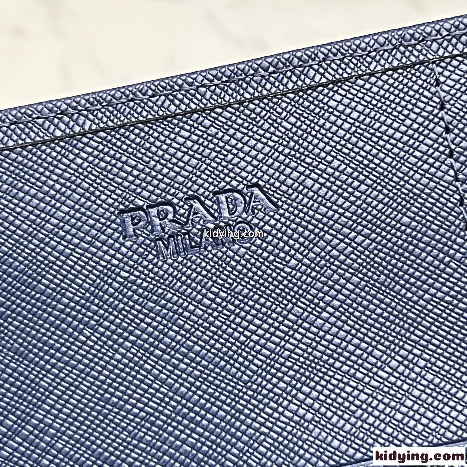 シンプル 人気 ロゴ入り 長財布 プラダ 財布 コピー ブルー-4