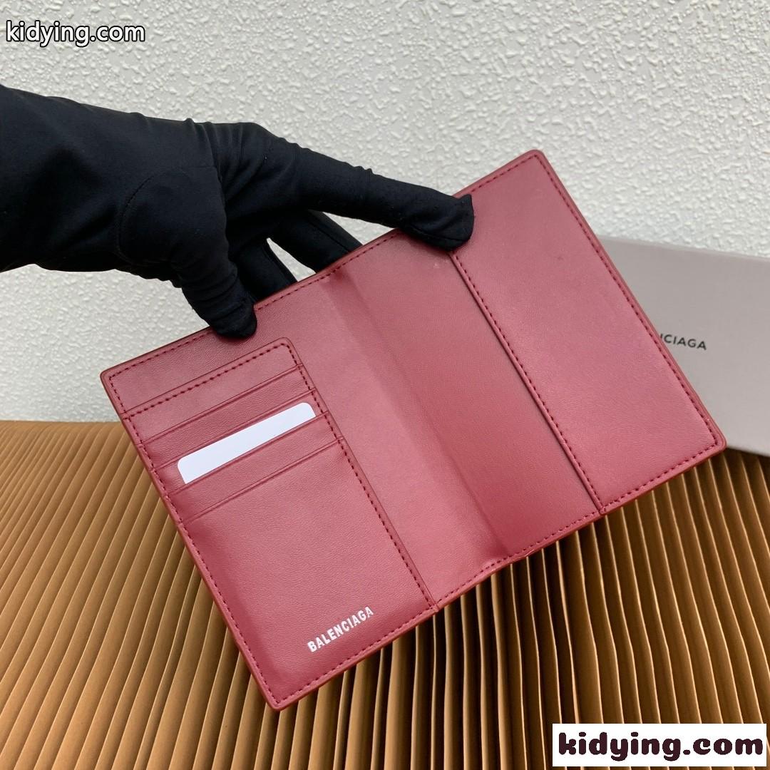 大人気 おしゃれ パスポート ホルダー バレンシアガ 財布 コピー レッド-3