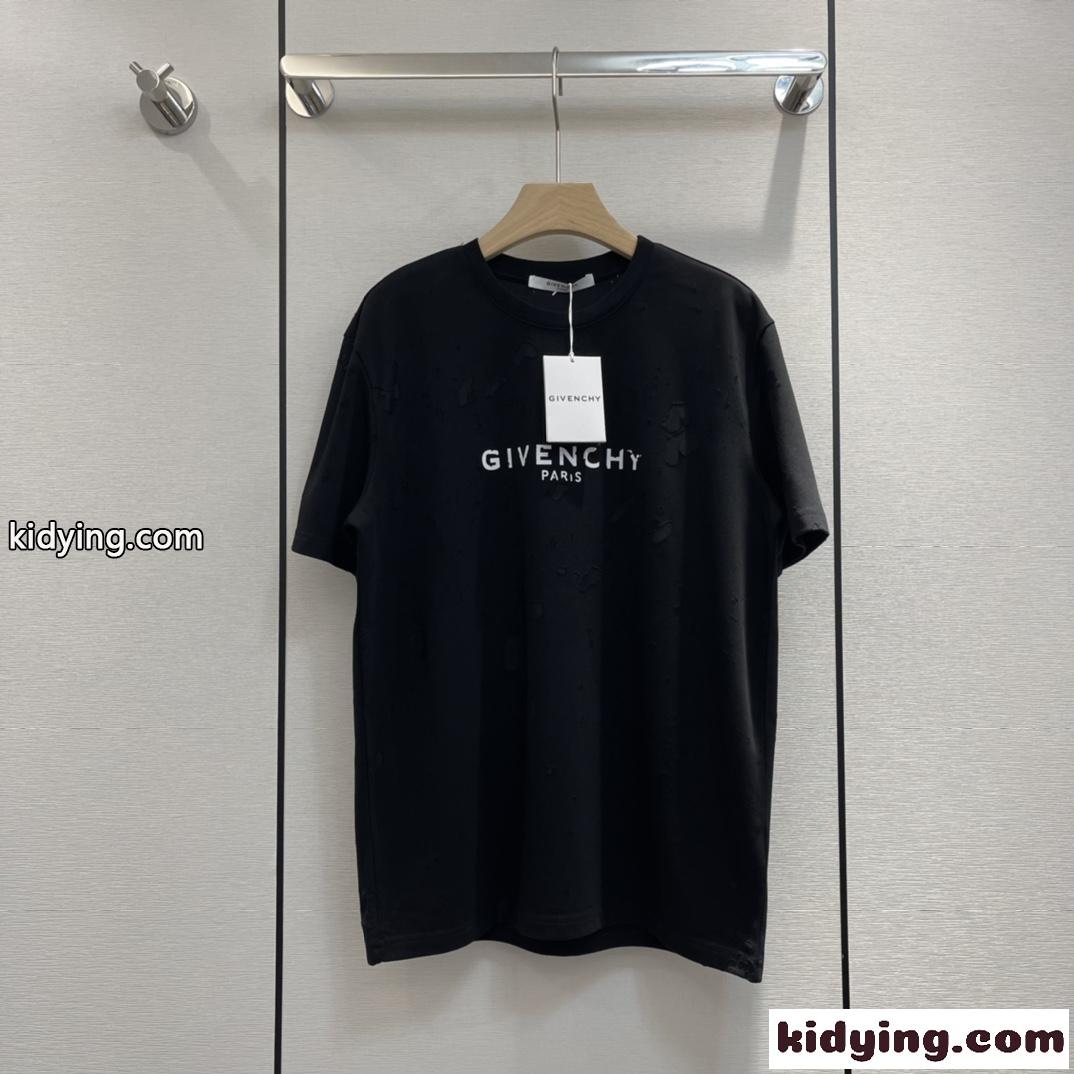 ゆったり 高品質 着心地いい クルーネック ロゴ ジバンシィ Tシャツ コピー カジュアル おしゃれ 春夏 半袖-1