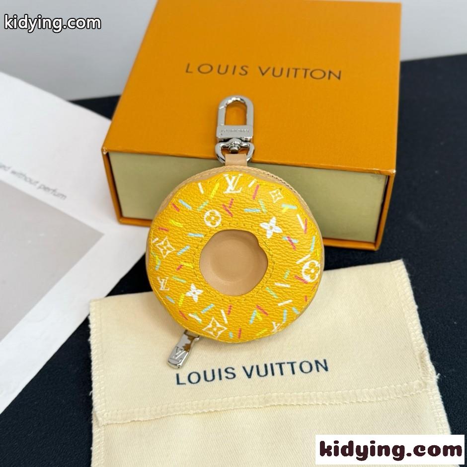 ルイ・ヴィトン キーホルダー 偽物 バッグチャーム・LV ドーナッツ イエロー-2