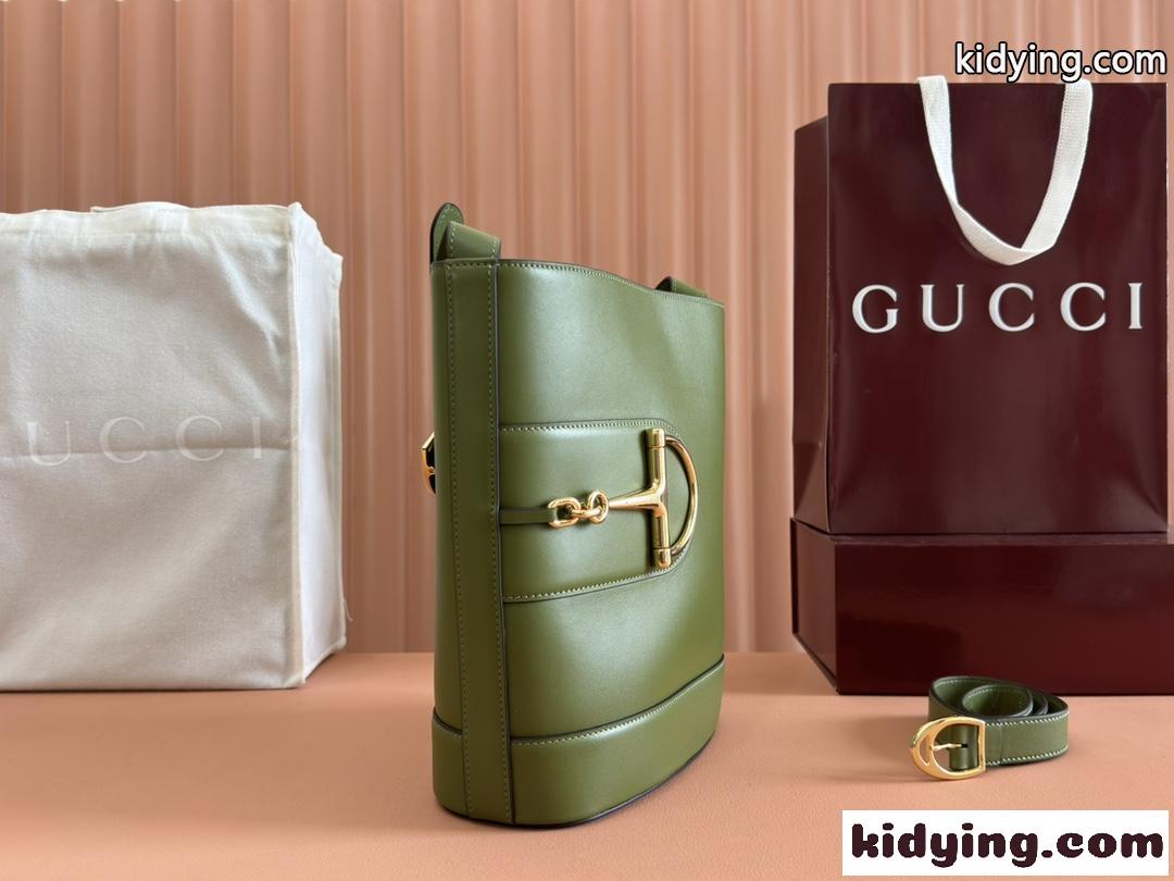Gucci 73 ミディアム バケットバッグ グッチ バッグ スーパーコピー 833660 グリーン-1