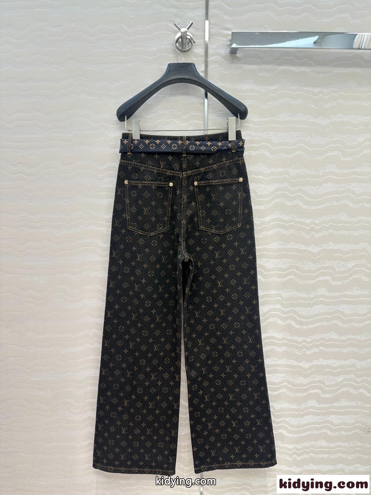 お洒落 モノグラム デニムパンツ ルイ・ヴィトン ジーンズ コピー 上品-4