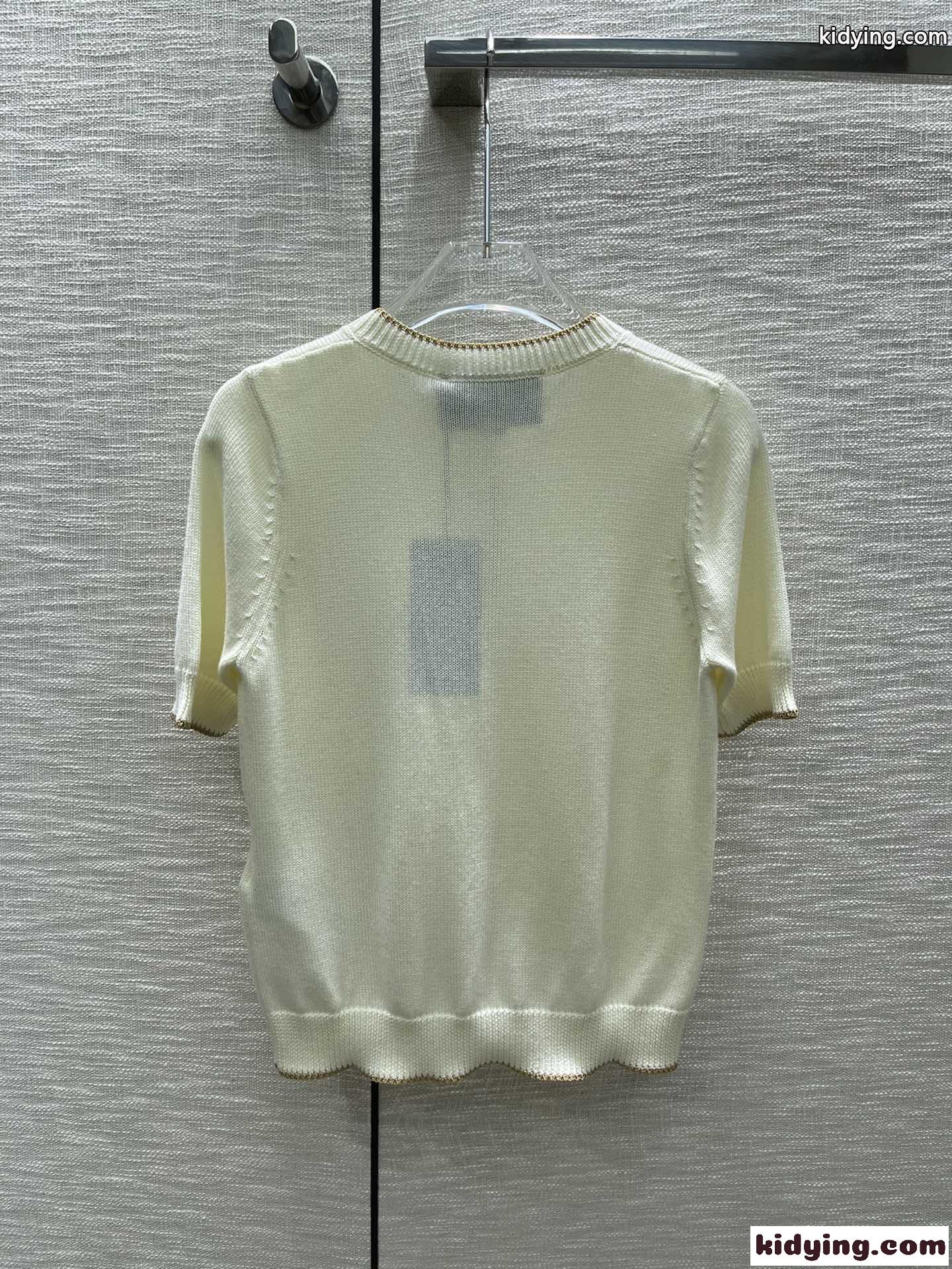 人気 快適 コットン ラメ ニット Tシャツ グッチ セーター コピー レディース 半袖 クルーネック-3