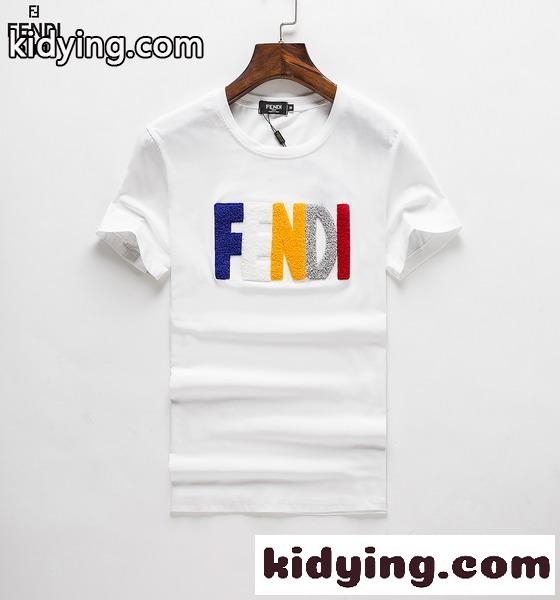 カジュアル おしゃれ ロゴ クルーネック フェンディ Tシャツ コピー 半袖 トップス 定番 人気 合わせやすい-1