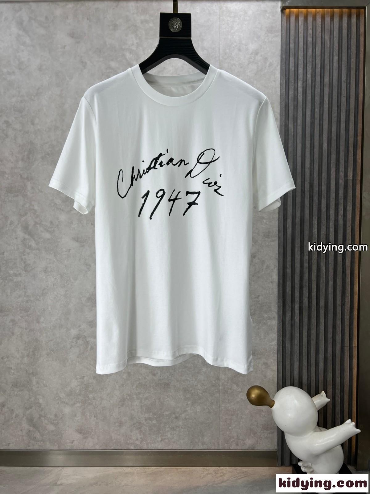 定番 カジュアル クリスチャン・ディオール 半袖Tシャツ コピー クルーネック ホワイト-0